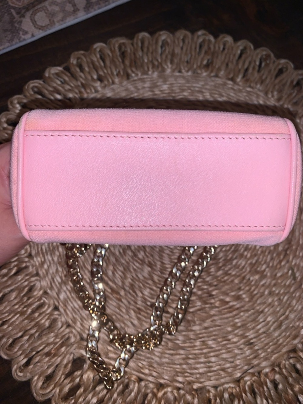 Dolce & Gabbana Pink Mini Sicily Top-Handle Crossbody Bag with chain and strap - Picture 8 of 13